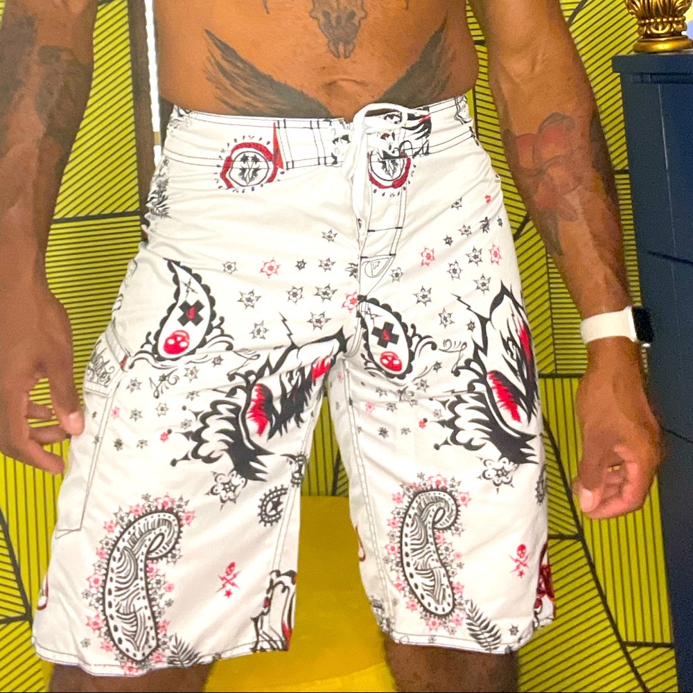 White Board Shorts